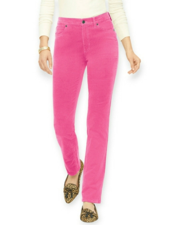 Talbots Pants - TALBOTS Corduroy Straight Leg Pant Barbie Pink 8P | PETITE